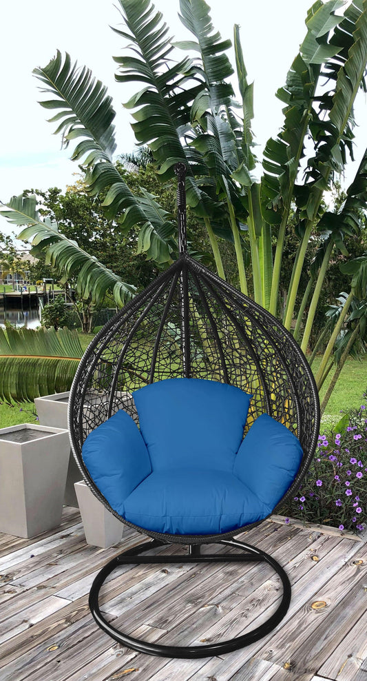 Primo Ocean Blue Indoor Outdoor Replacement Cushion for Egg Chair - AFS