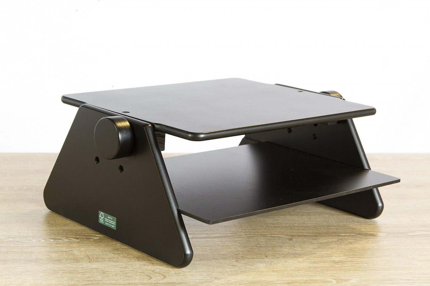 Modern Black Adjustable Three Level Ergonomic Monitor Stand - AFS