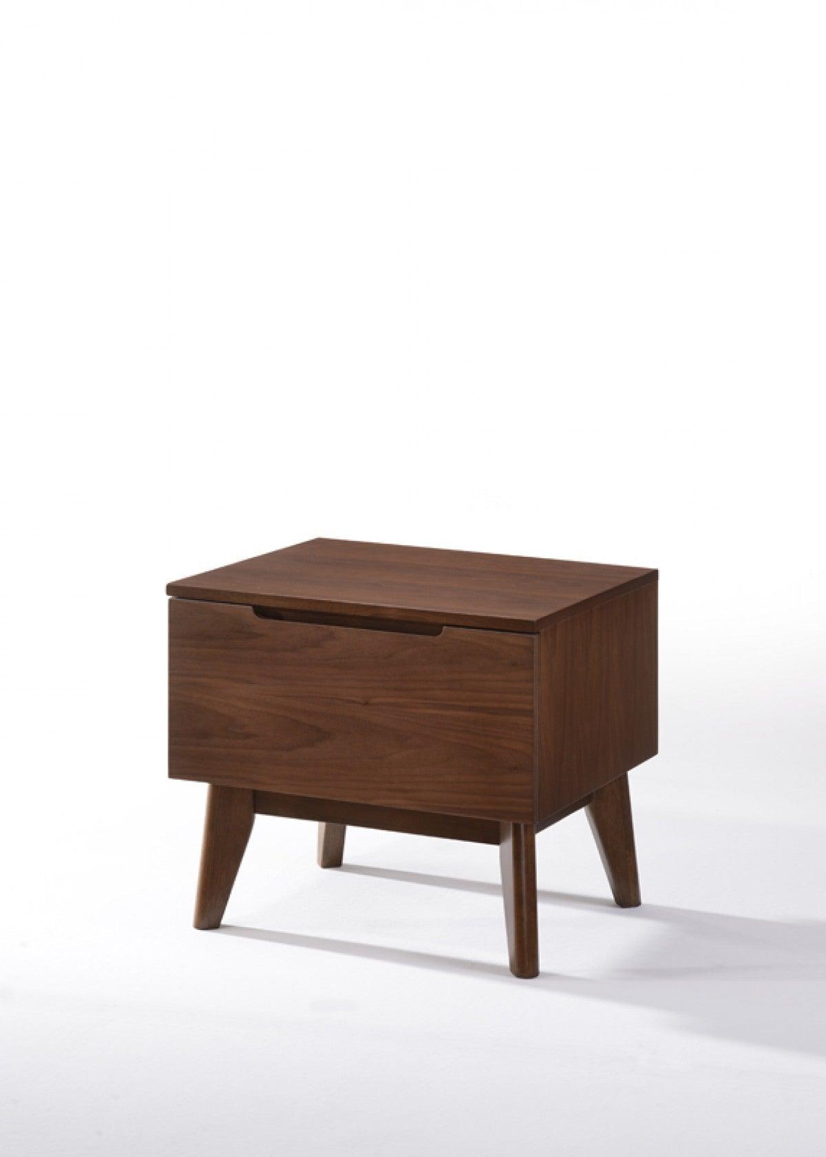 Mid Century Modern Walnut Veneer Nightstand - AFS