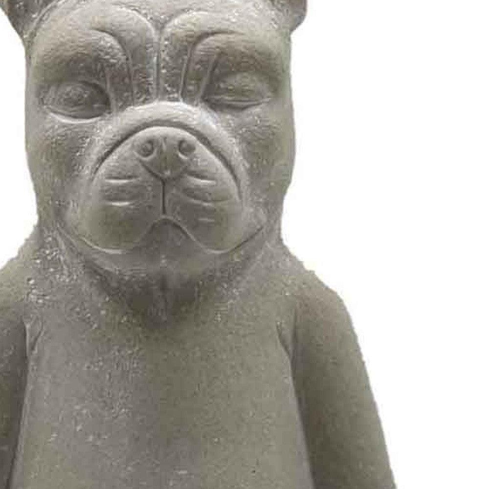 16" Cream Budha Dog Indoor Outdoor Statue - AFS