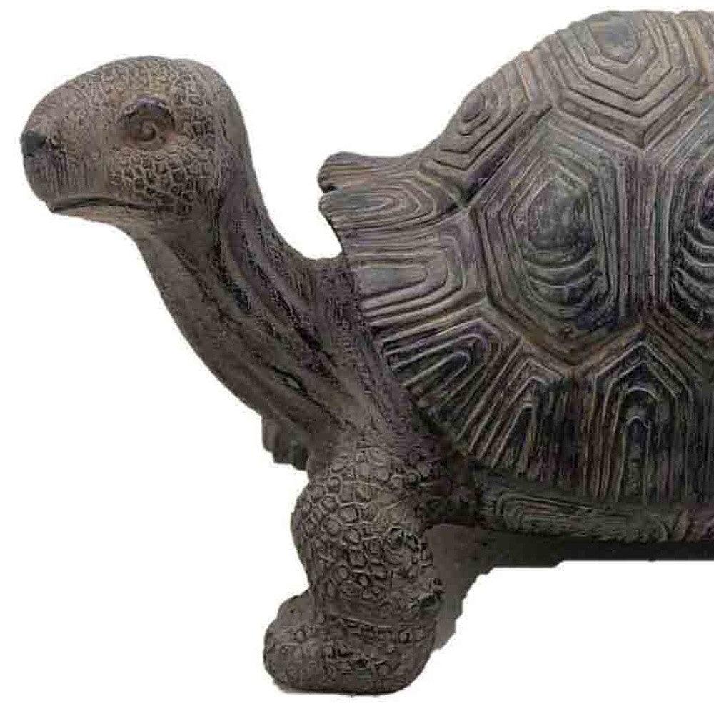 11" Dark Brown Tortoise Indoor Outdoor Statue - AFS