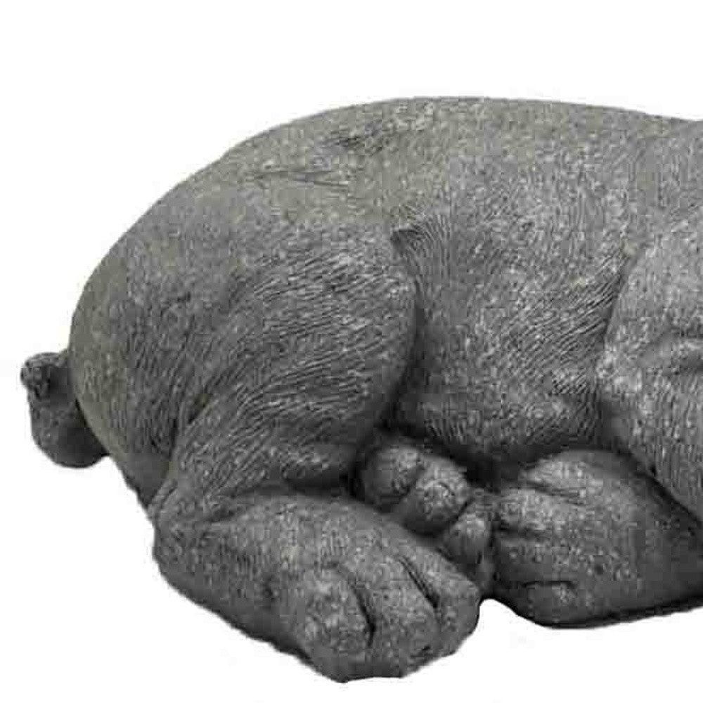 7" Peaceful Sleeping Dog Indoor Outdoor Statue - AFS