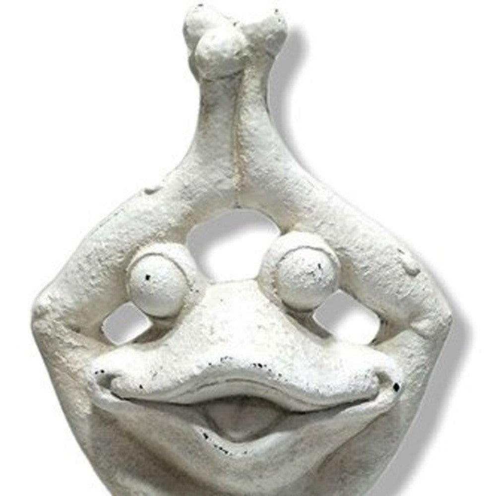 20" White Yoga Frog Indoor Outdoor Statue - AFS