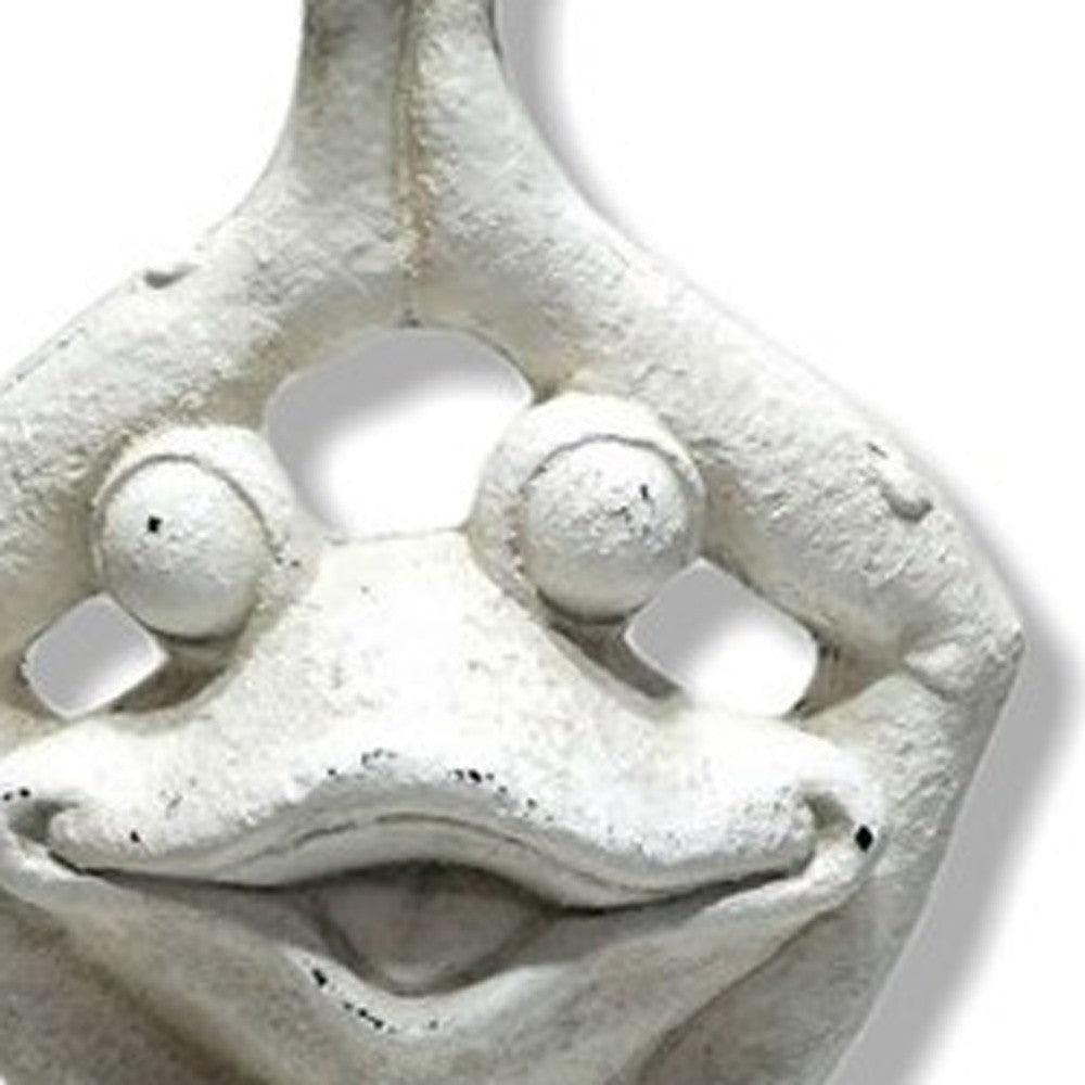 20" White Yoga Frog Indoor Outdoor Statue - AFS