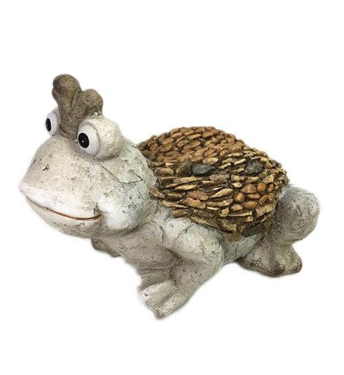 9" Rustic Prince Frog Garden Statue - AFS