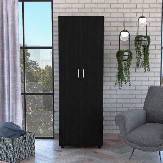 71" Black Tall Two Door Closet - AFS