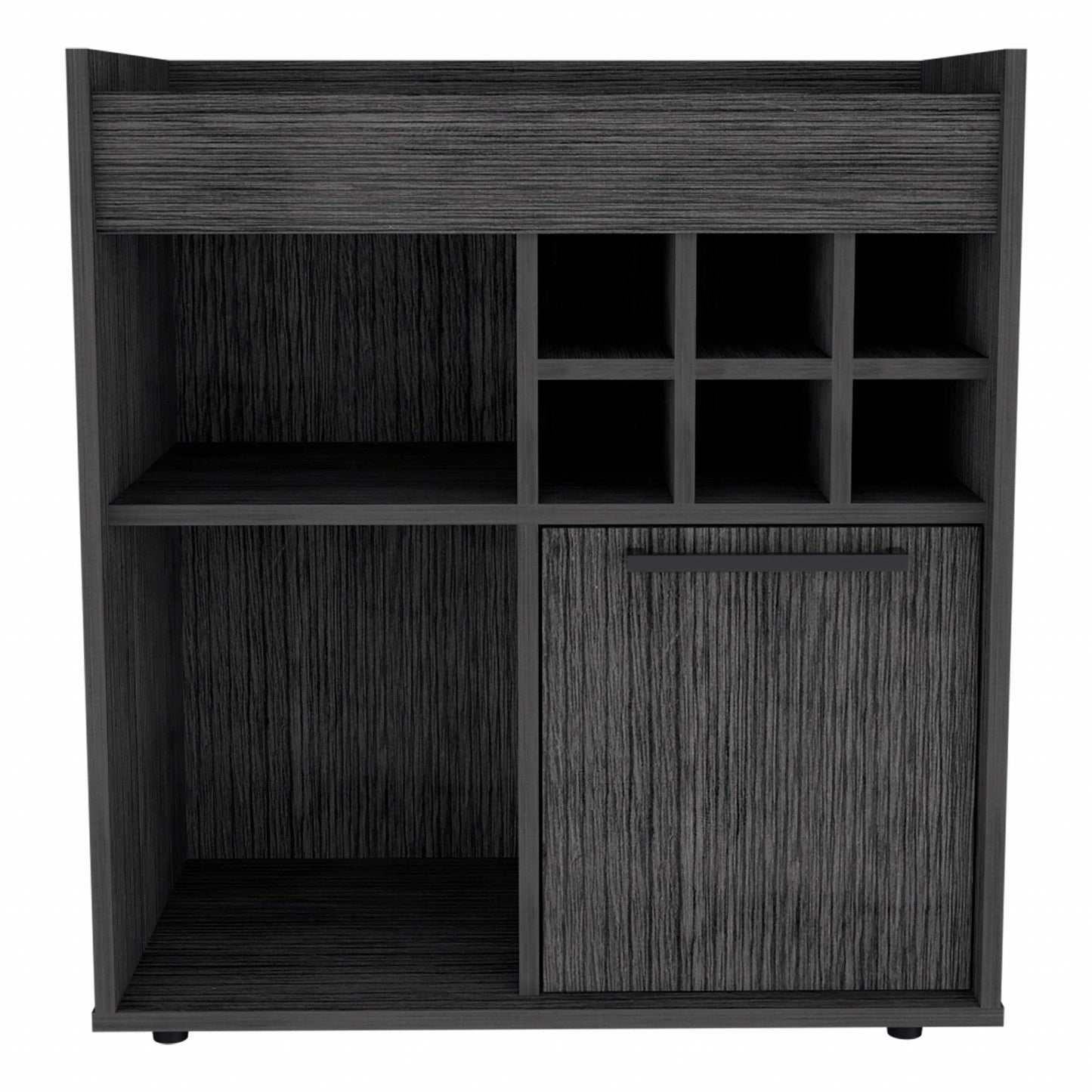 Smokey Oak Bar Cabinet with One Door Panel - AFS