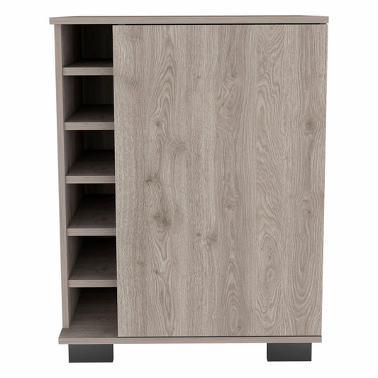 Light Gray Bar Cabinet with One Door Panel - AFS