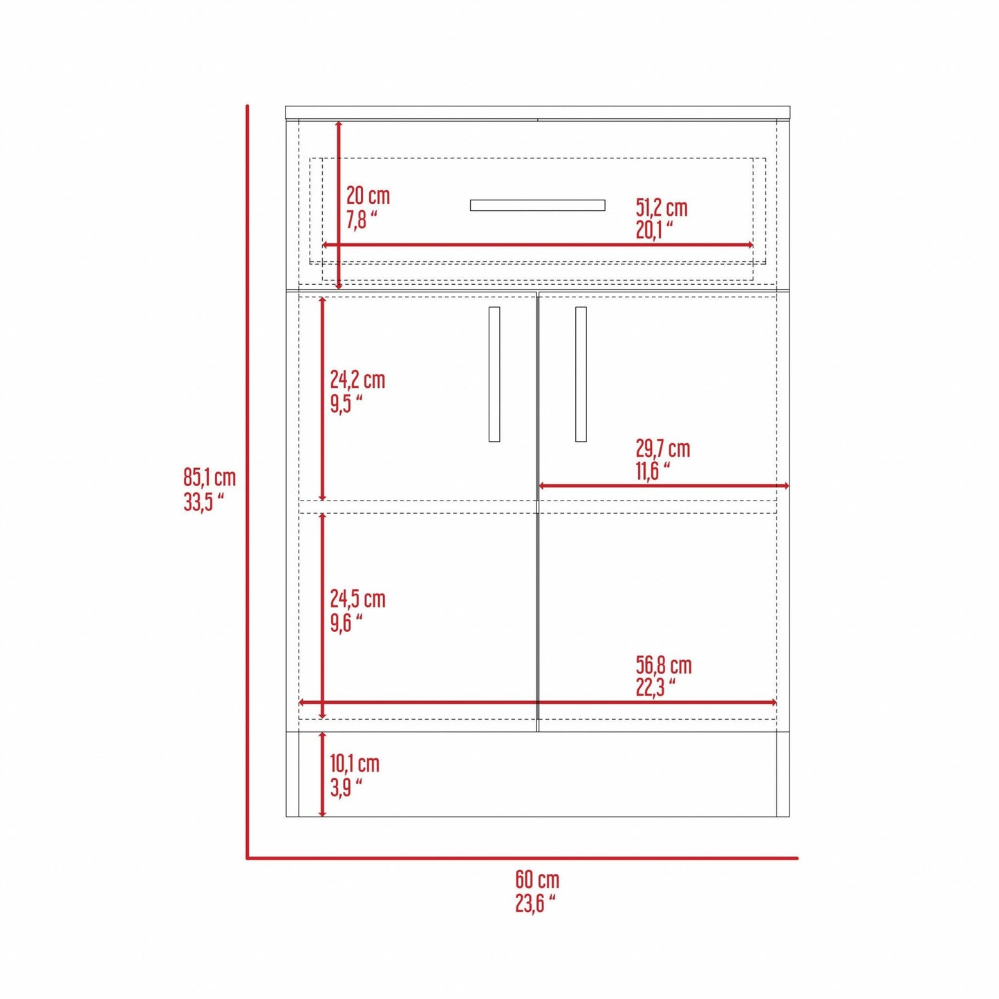 Ligh Oak and White Pantry Cabinet - AFS