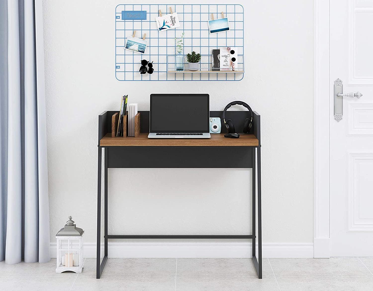 Contemporary Brown and Black Computer And Writing Desk - AFS