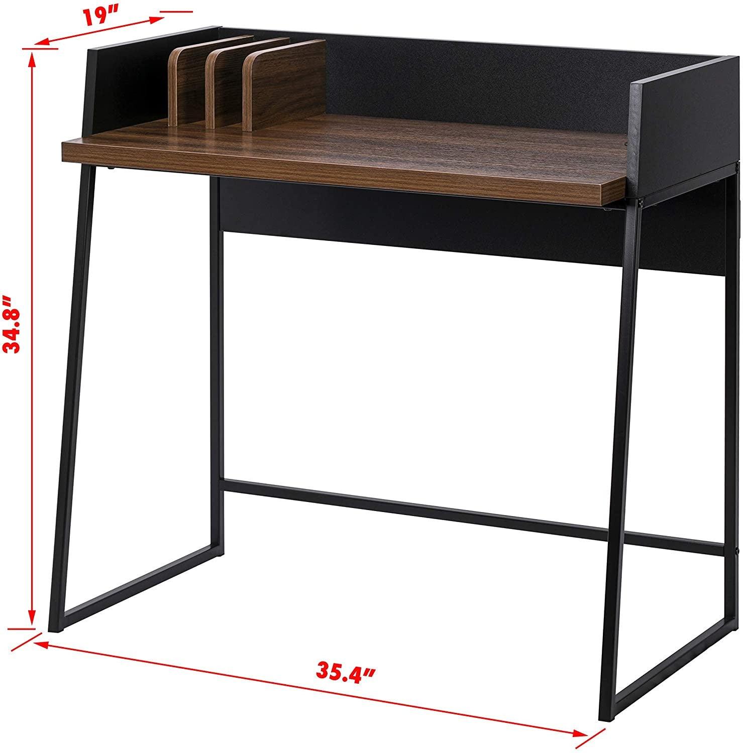 Contemporary Brown and Black Computer And Writing Desk - AFS