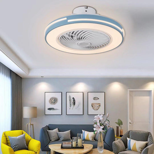 Blue Compact LED Fan and Light - AFS