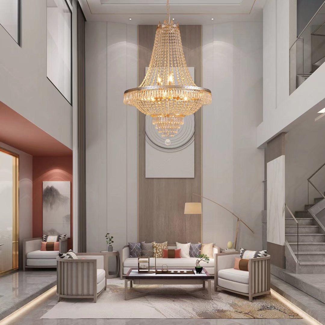 Classy Glam Gold Faux Crystal Chandelier - AFS