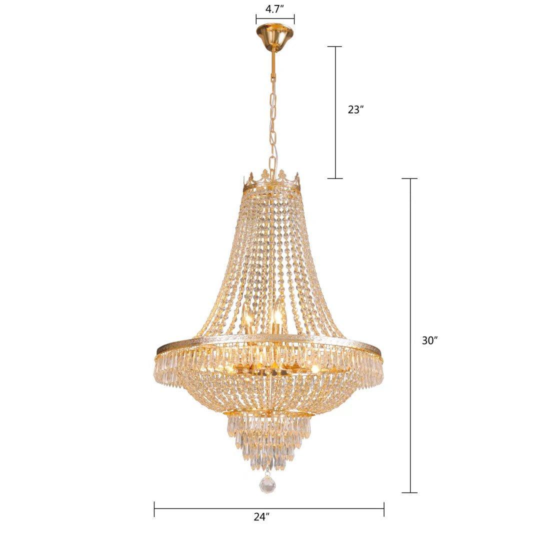 Classy Glam Gold Faux Crystal Chandelier - AFS