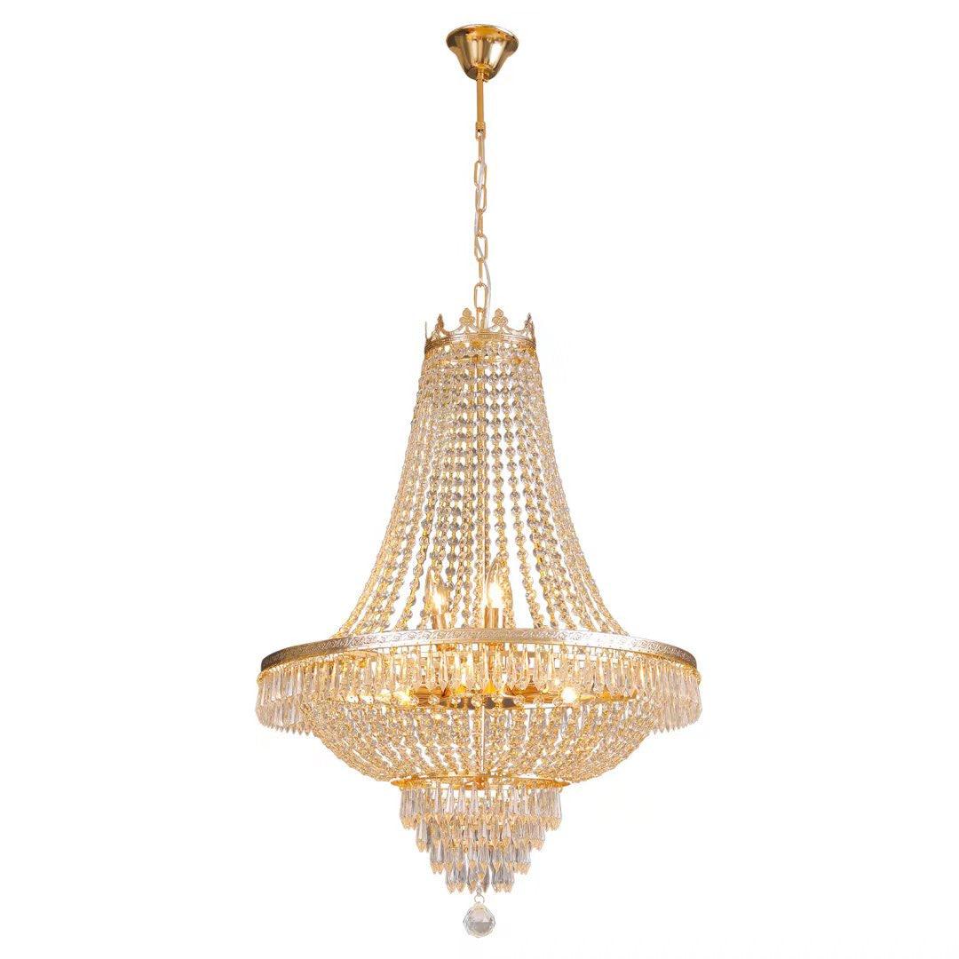 Classy Glam Gold Faux Crystal Chandelier - AFS