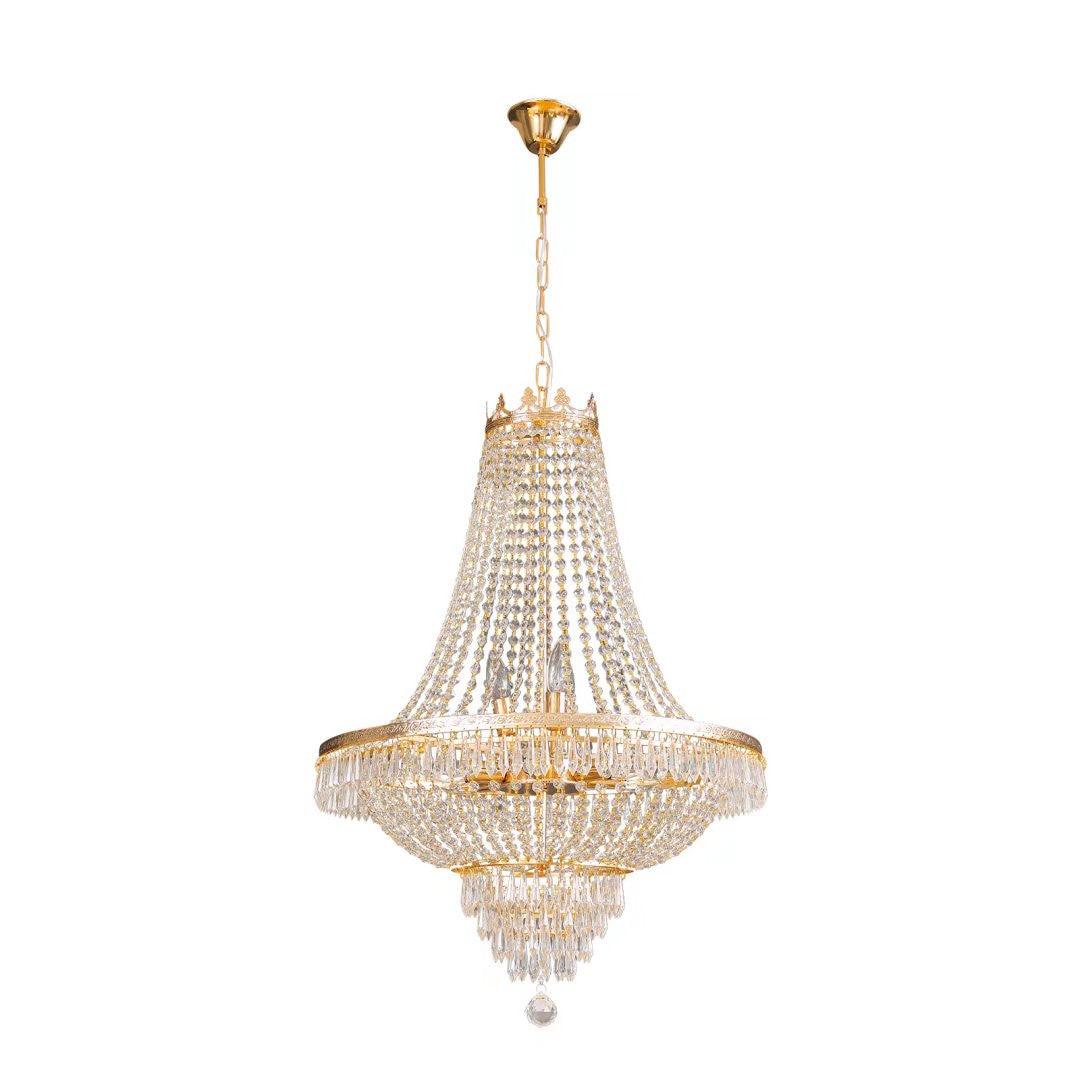 Classy Glam Gold Faux Crystal Chandelier - AFS