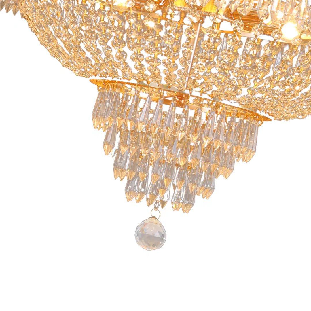 Classy Glam Gold Faux Crystal Chandelier - AFS