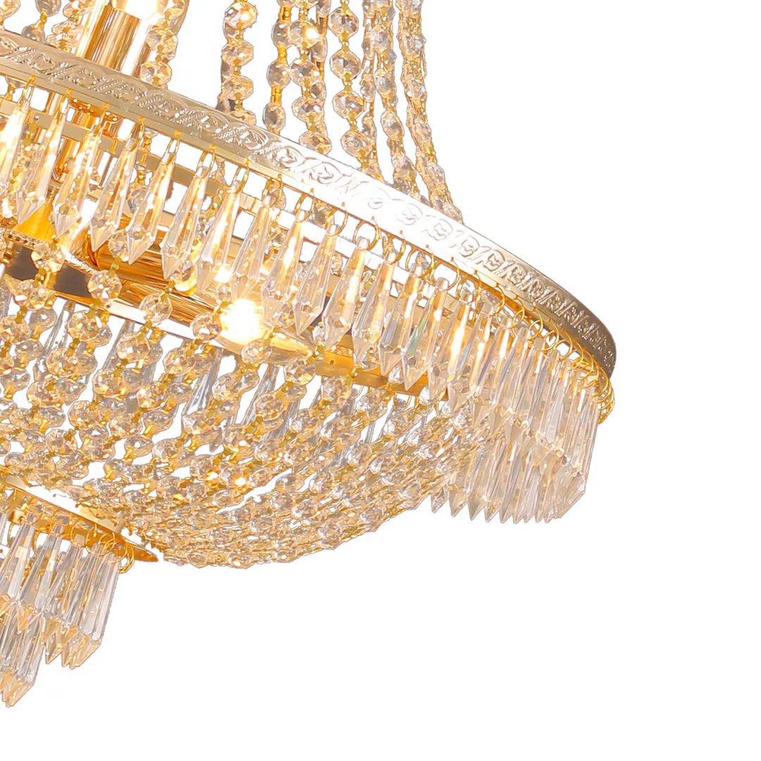 Classy Glam Gold Faux Crystal Chandelier - AFS