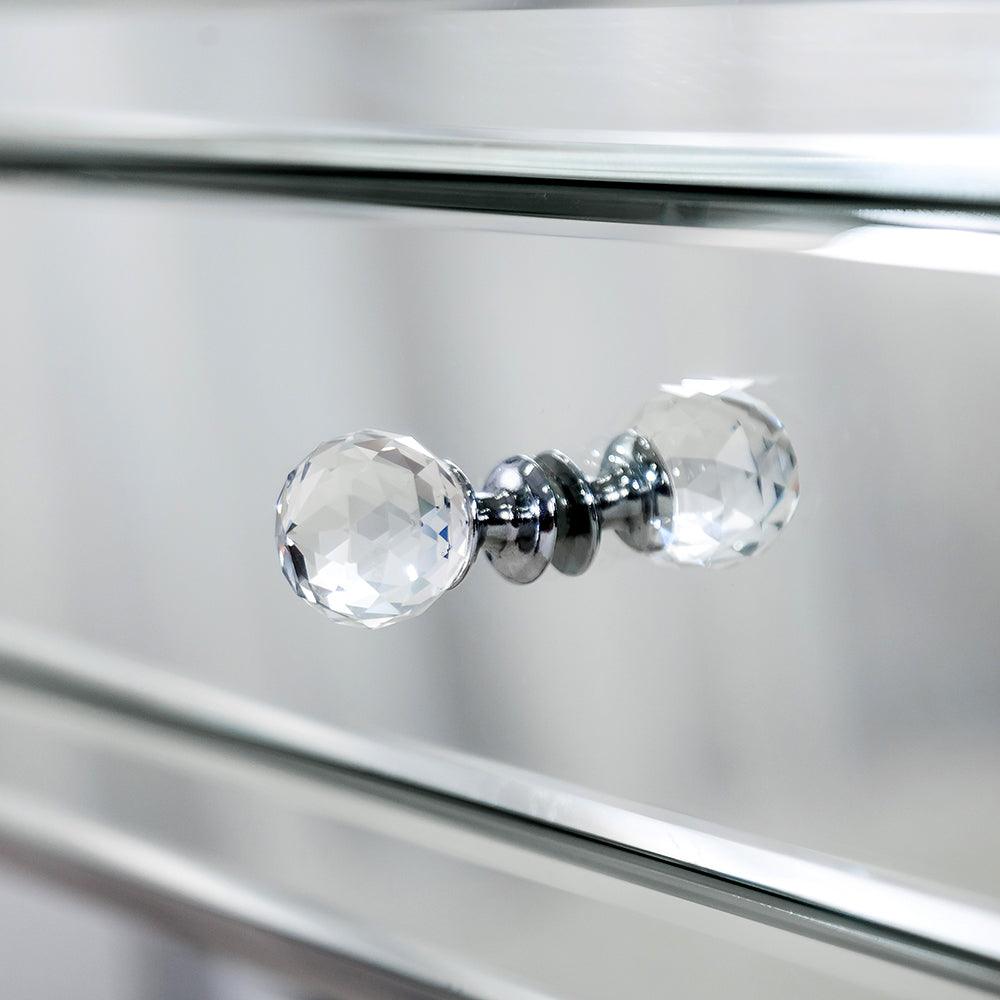 Mirrored Silver Finish Nightstand Drawer - AFS