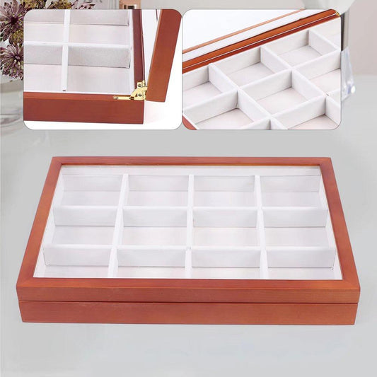 Maple Brown Classy Wooden Jewelry Organizer Box - AFS