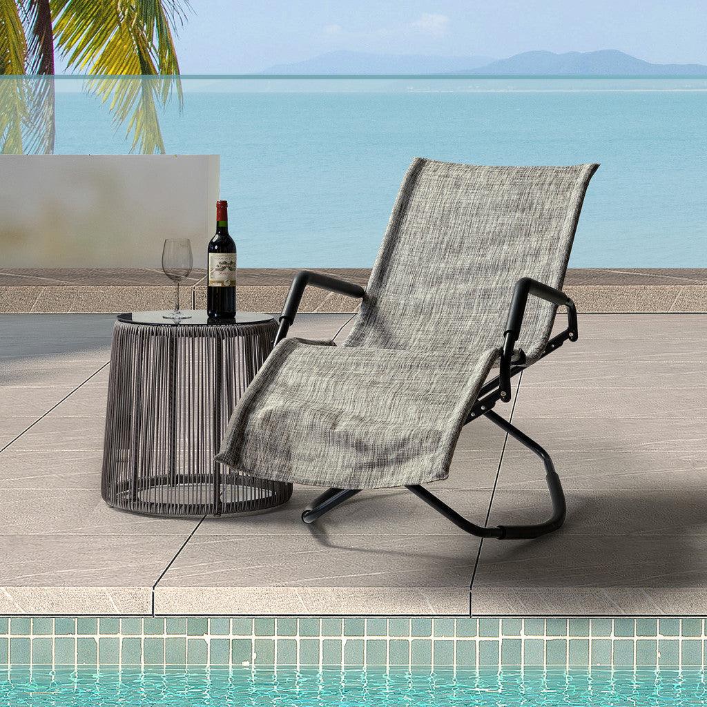 Charcoal Outdoor Reclining Chaise Lounge - AFS