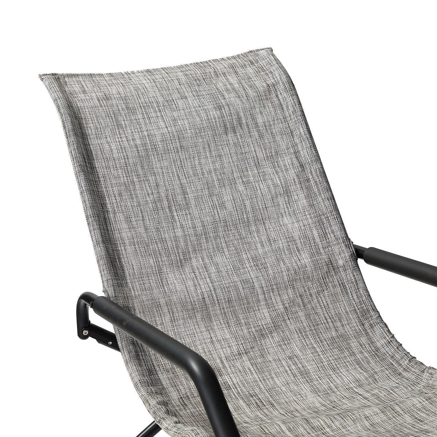 Charcoal Outdoor Reclining Chaise Lounge - AFS