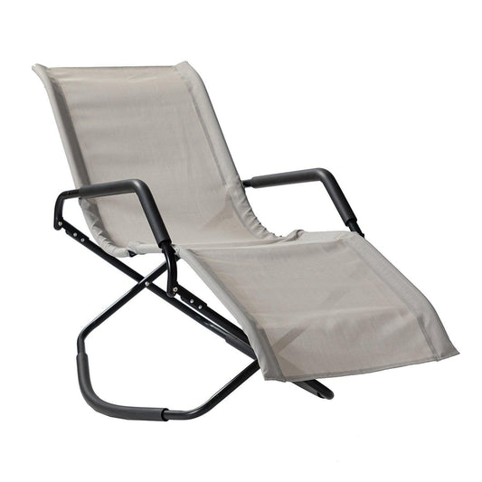 Gray Outdoor Reclining Chaise Lounge - AFS