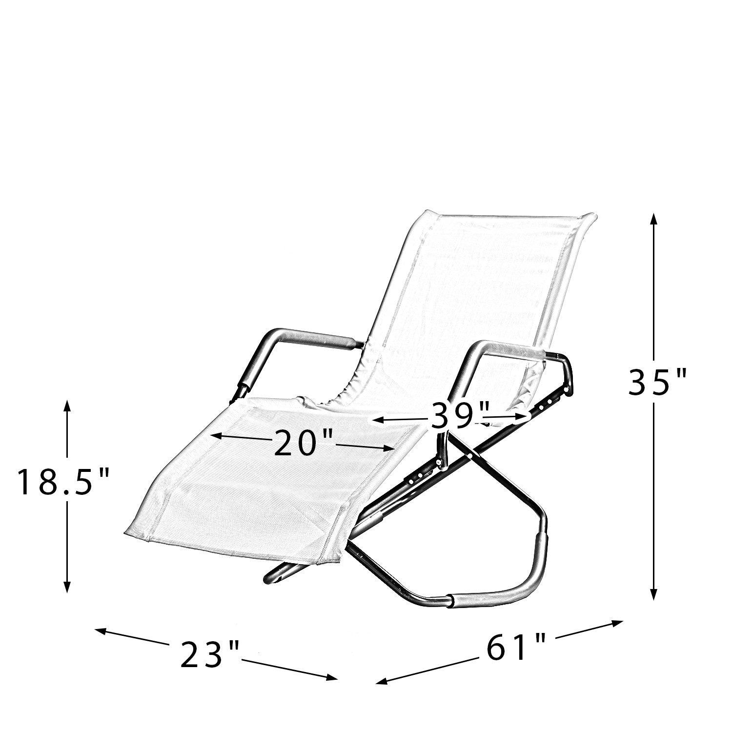 Gray Outdoor Reclining Chaise Lounge - AFS