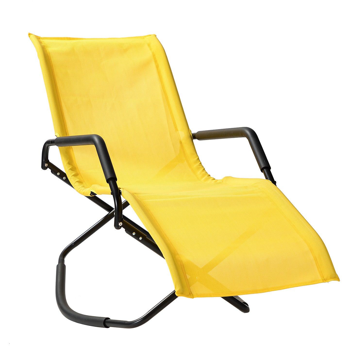 Yellow Outdoor Reclining Chaise Lounge - AFS