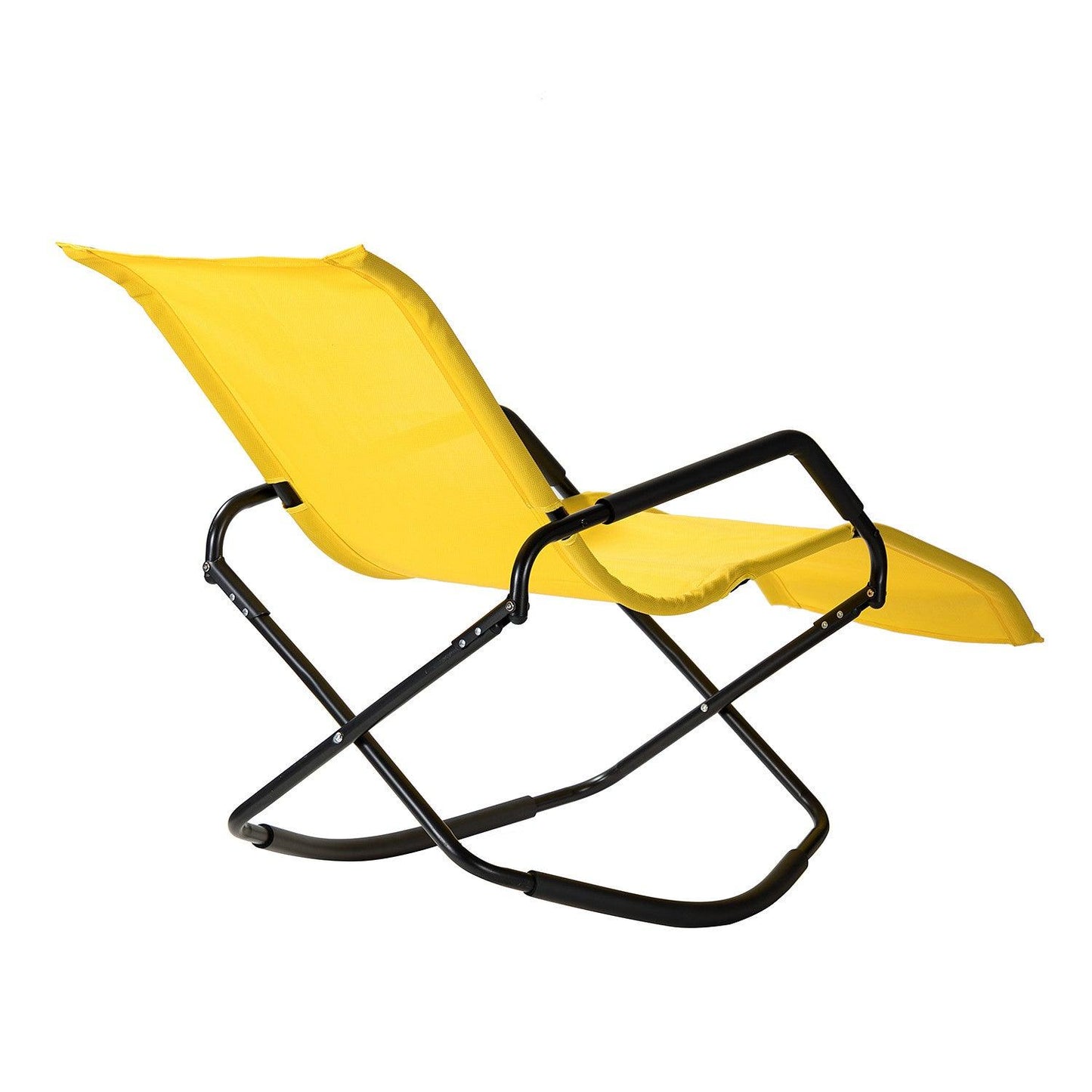 Yellow Outdoor Reclining Chaise Lounge - AFS