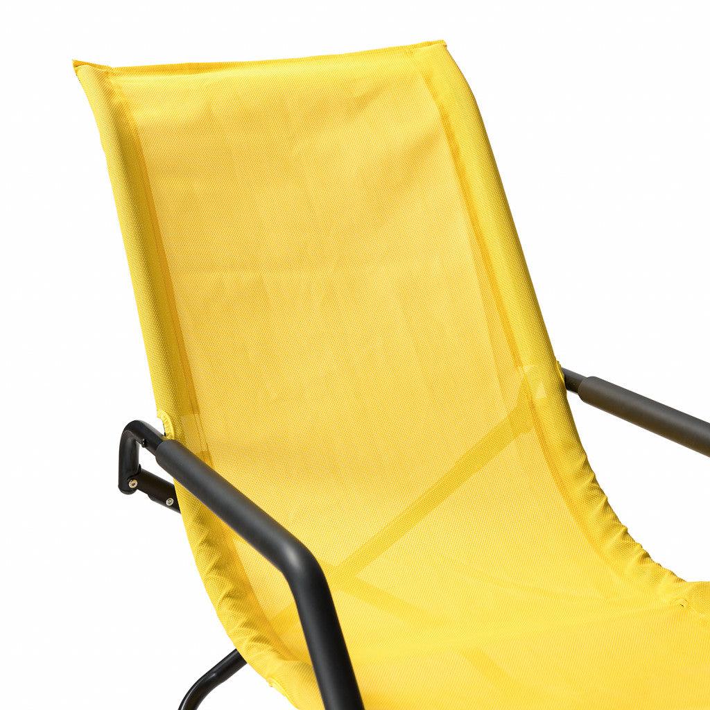 Yellow Outdoor Reclining Chaise Lounge - AFS