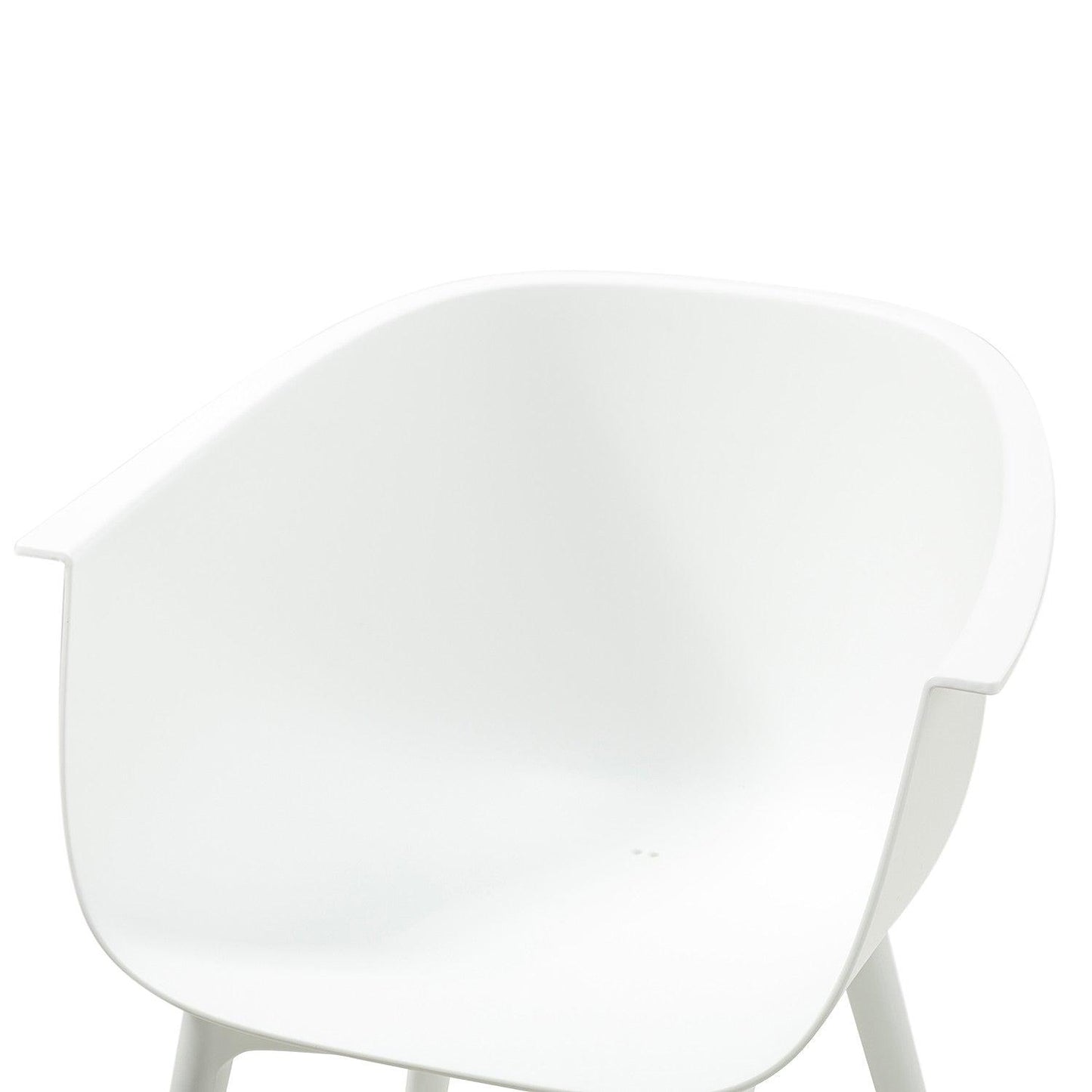 Solid White Contempo Outdoor Chairs and Table Set - AFS