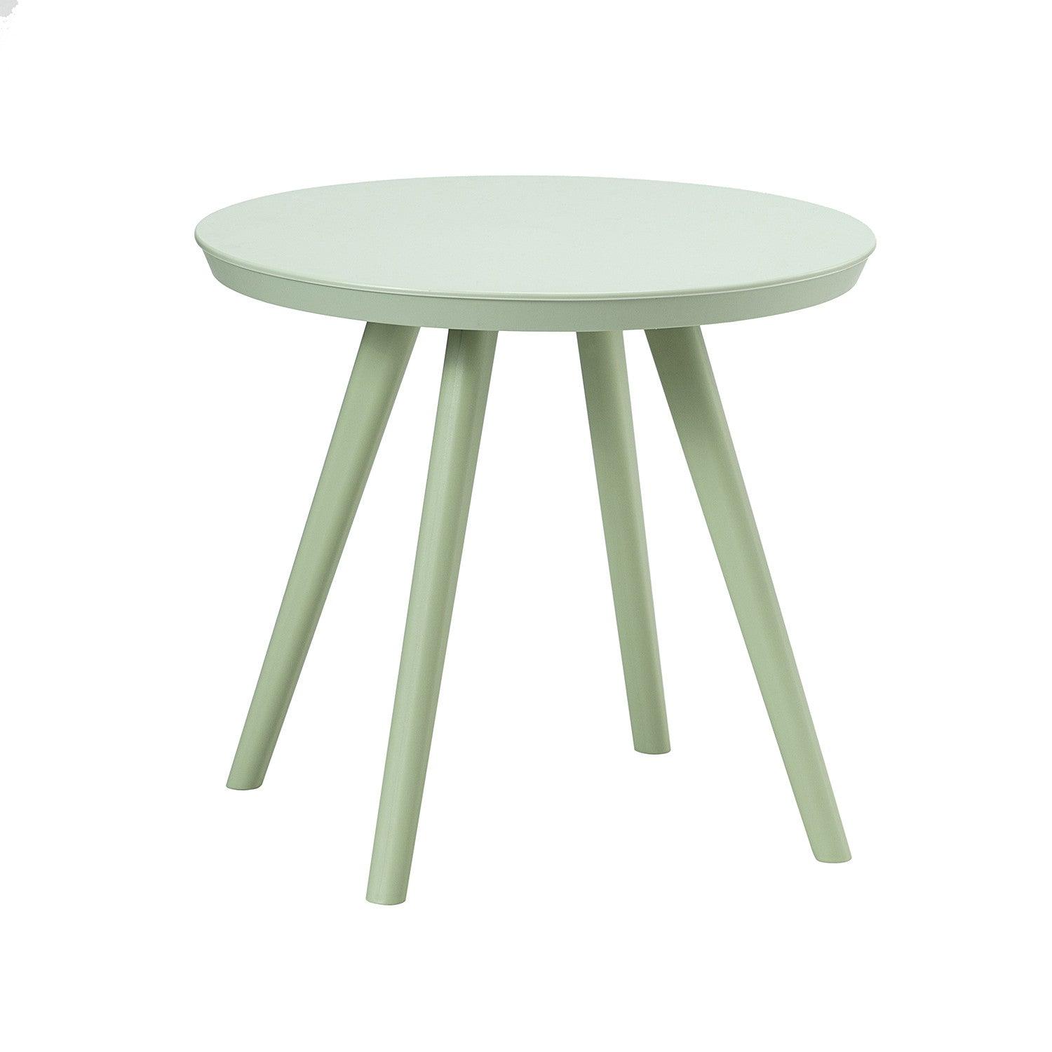 Solid Pale Green Saucer Outdoor Chairs and Table Set - AFS