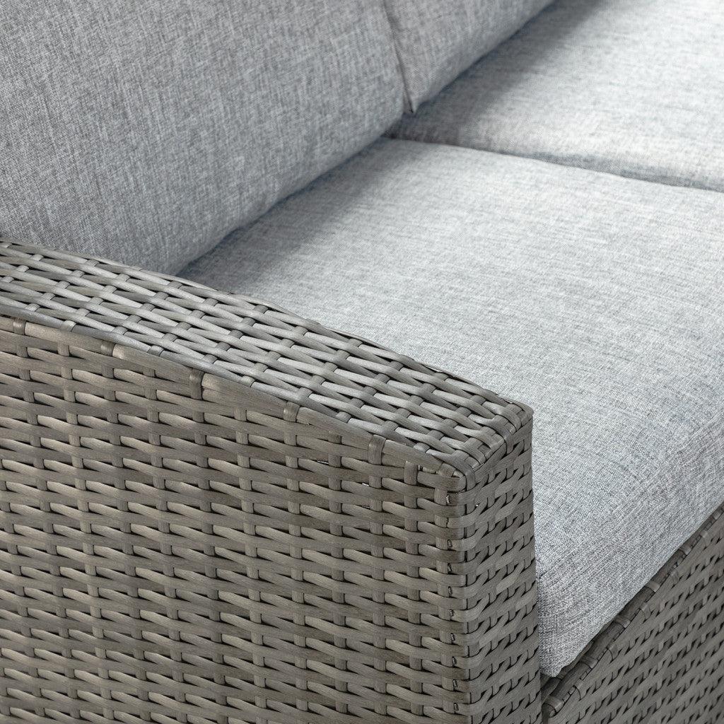 Grey Rattan Outdoor Sofa and Table Set - AFS