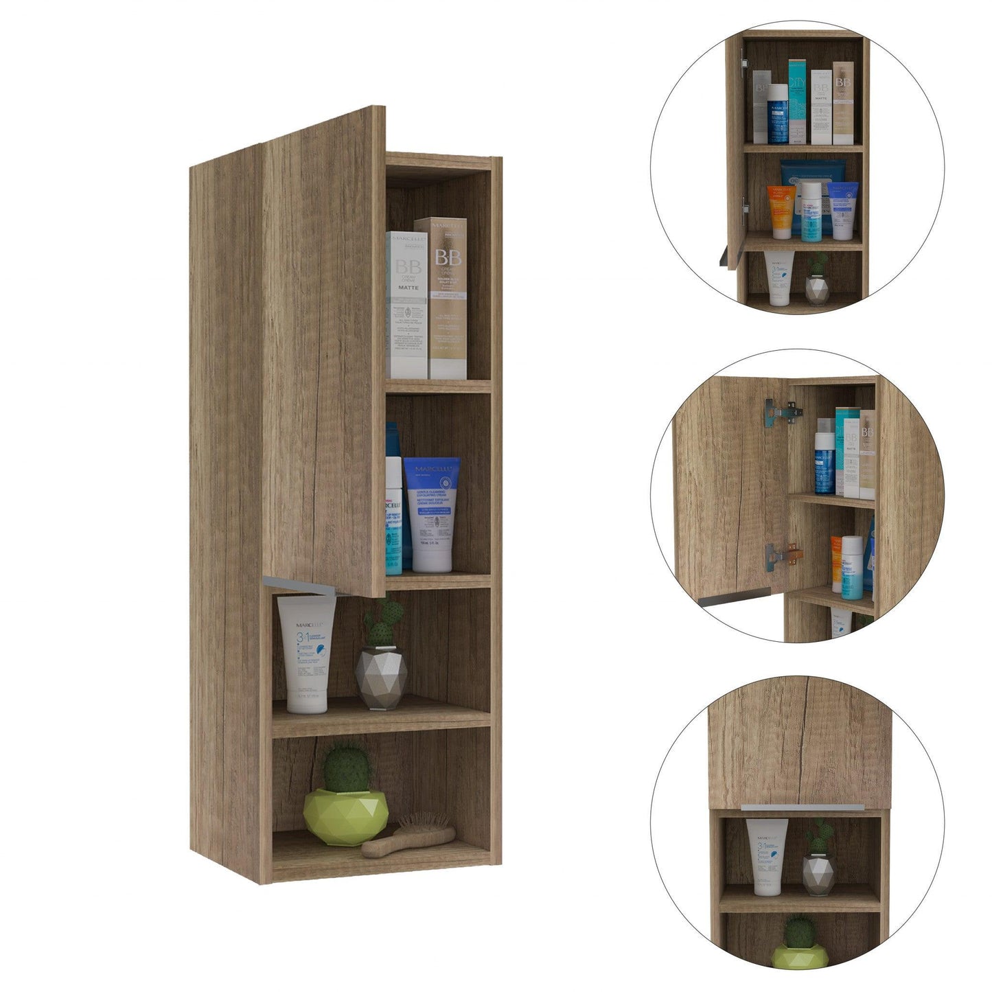 32? Modern Light Oak Medicine Cabinet - AFS