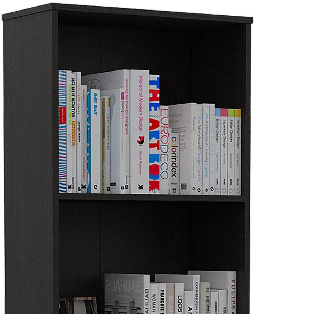 Sleek and Modern Black Wengue Living Room Bookcase - AFS