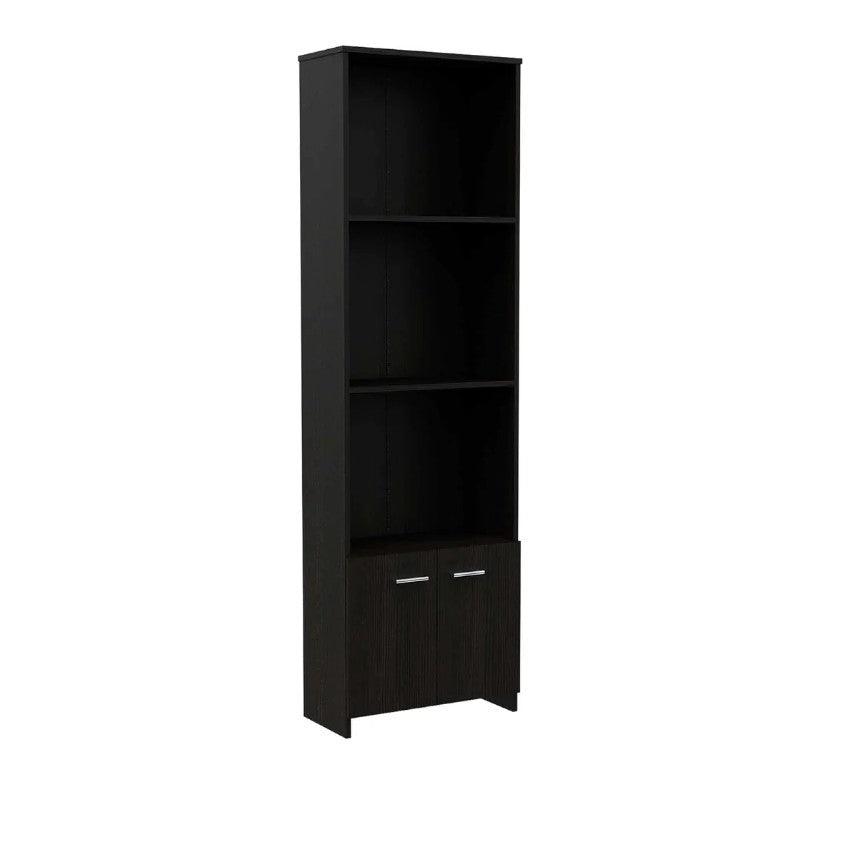 Sleek and Modern Black Wengue Living Room Bookcase - AFS