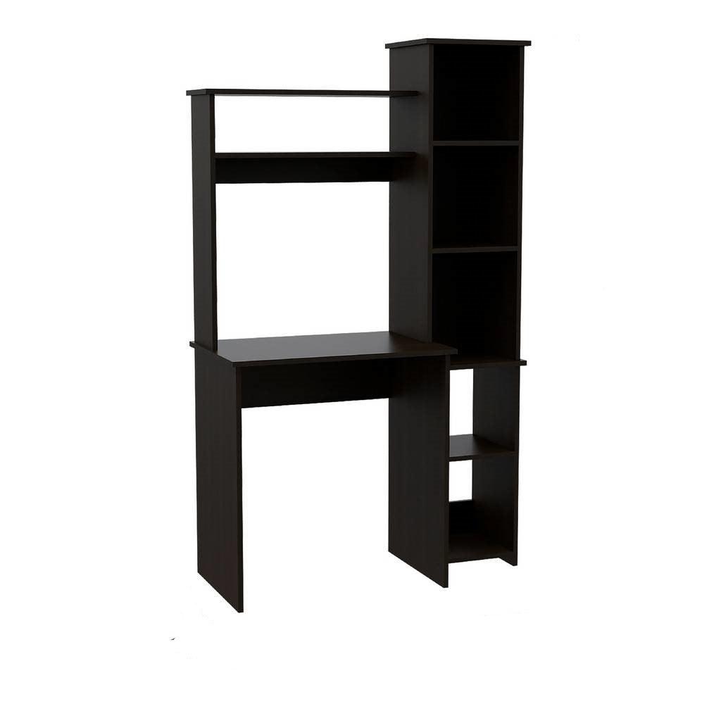 Modern Black Office Desk with Storage Cabinet - AFS