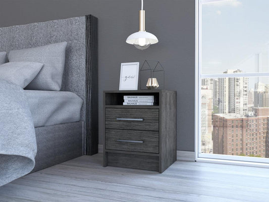 Sophisticated and Stylish Smokey Oak Nightstand - AFS