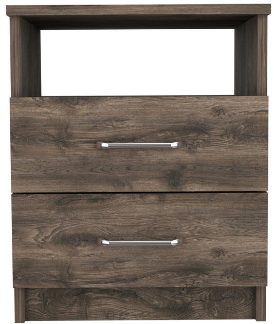 Modern and Stylish Dark Brown Particle Bedroom Nightstand - AFS