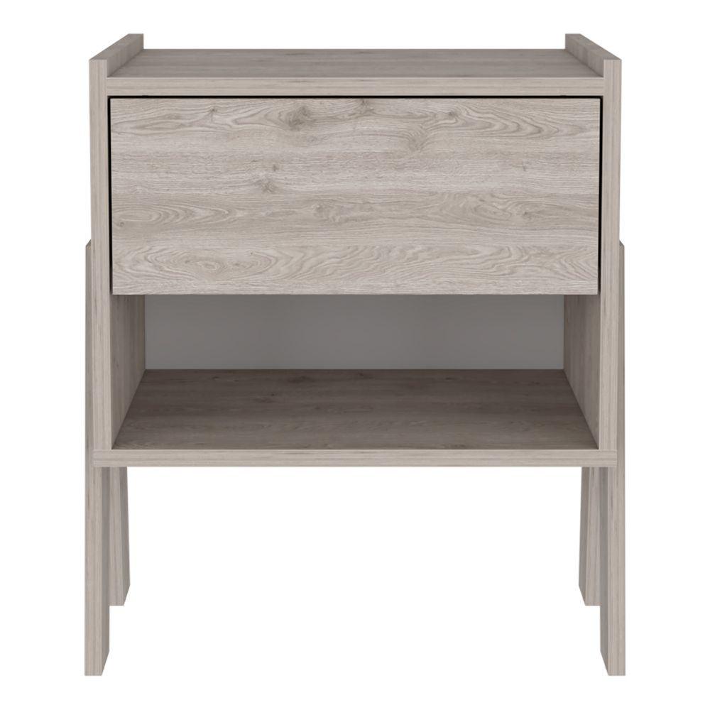 Sleek and Trendy Light Grey Bedroom Nightstand - AFS