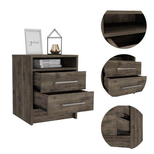 Sophisticated and Stylish Dark Brown Nightstand - AFS