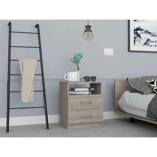 Modern and Stylish Light Grey Particle Bedroom Nightstand - AFS