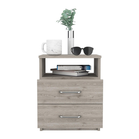 Modern and Stylish Light Grey Particle Bedroom Nightstand - AFS