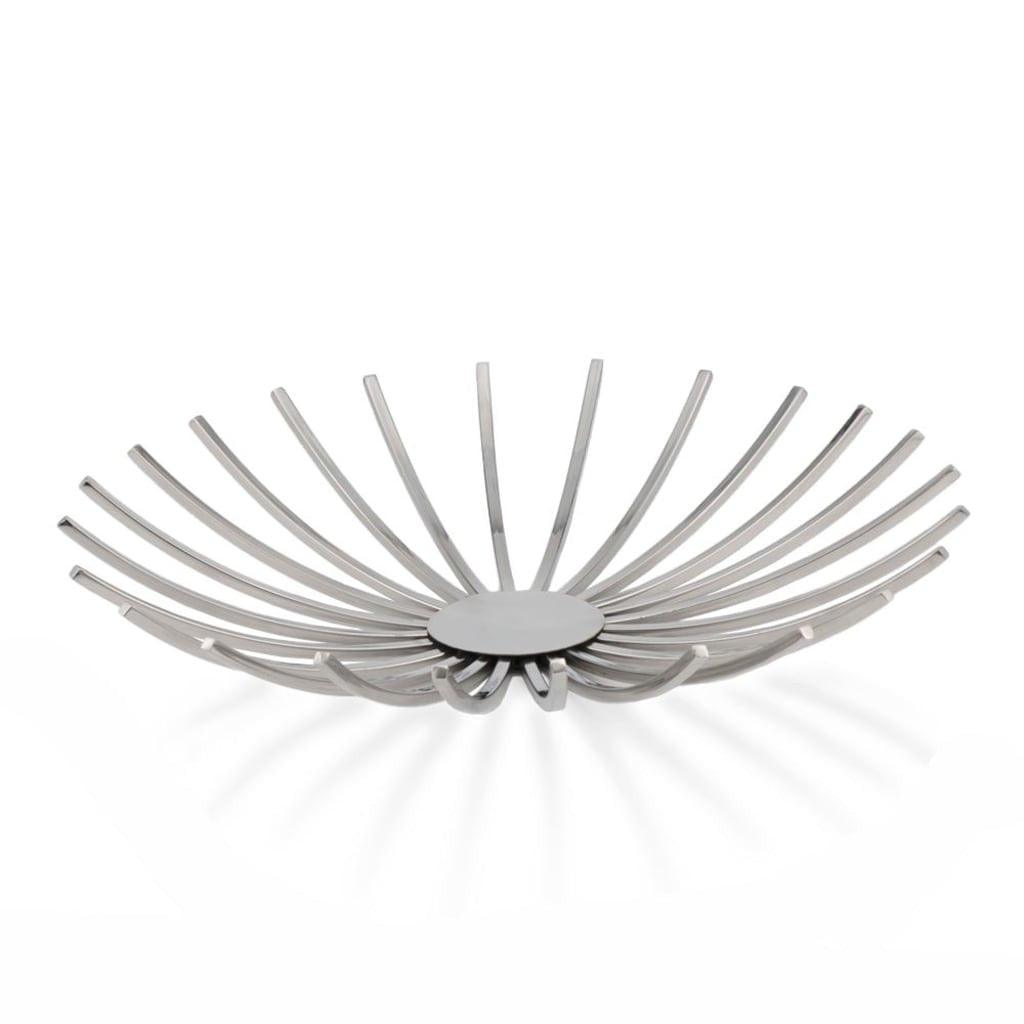 Shiny Silver Open Spike Centerpiece Bowl - AFS