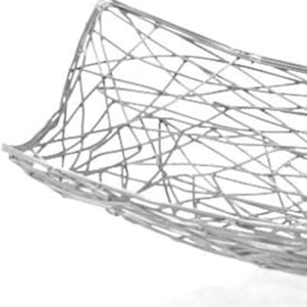 Silver Abstract Entwined Wire Centerpiece Bowl - AFS