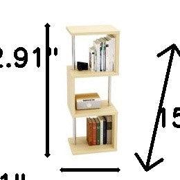 Modern and Unique Four Tier Bookshelf Shelving Unit - AFS