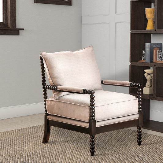 Sybil Contemporary Accent Chair, Beige