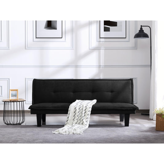 63.8” Black Futon Sofa bed