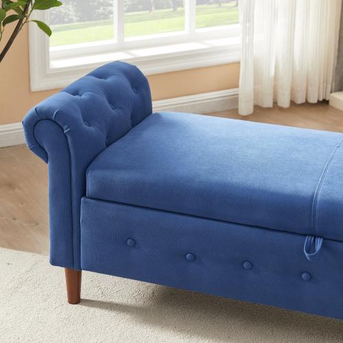 Multipurpose Rectangular Sofa Stool with Large Storage Space